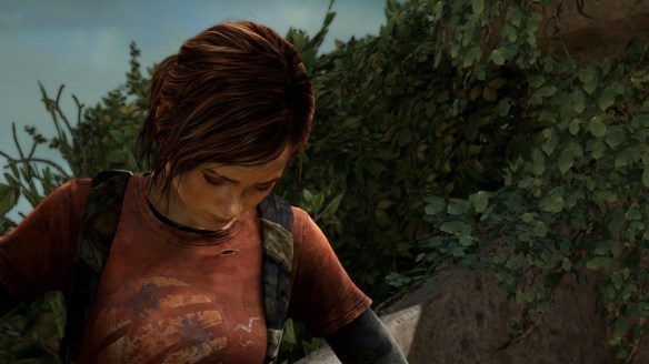 Ellie in the midst of a harsh scolding from Joel.