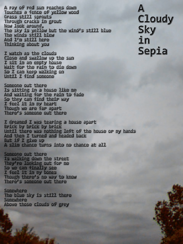 A Cloudy Sky in Sepia